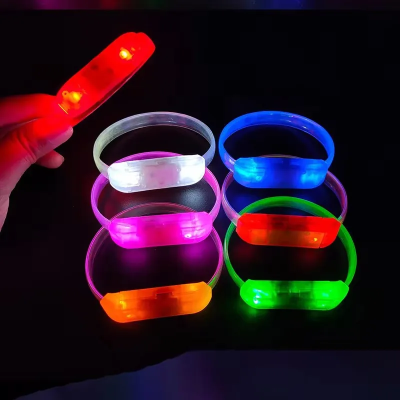 20/30/50PCS LED Bracelets Voice Control Bangle Sound Activated Flashing Glow Wristbands for Rave Concert Carnival Party Favors