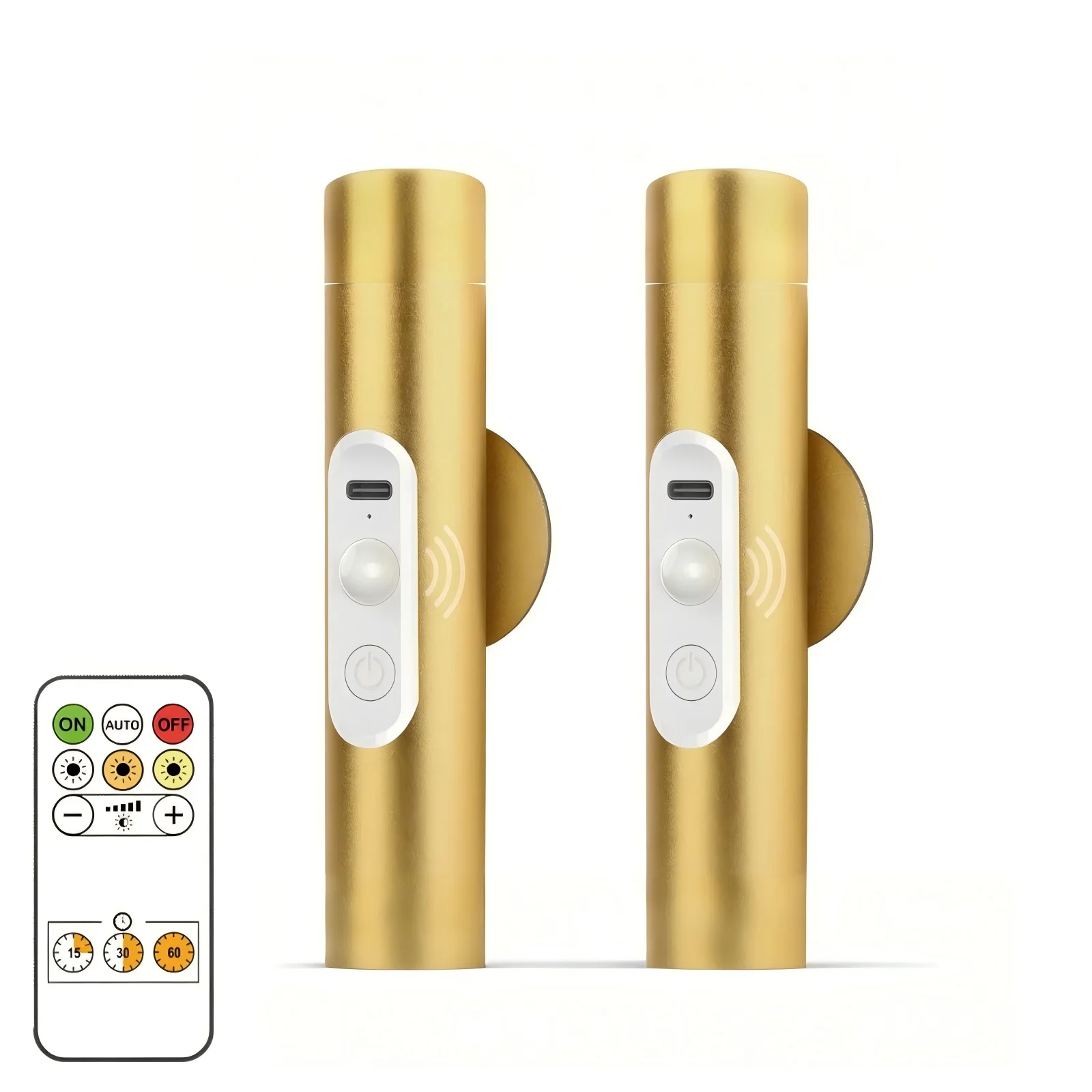 Rechargeable Wireless Wall Sconce Sensor Smart Light Indoor 2000mAh Battery For Home Safety Mode