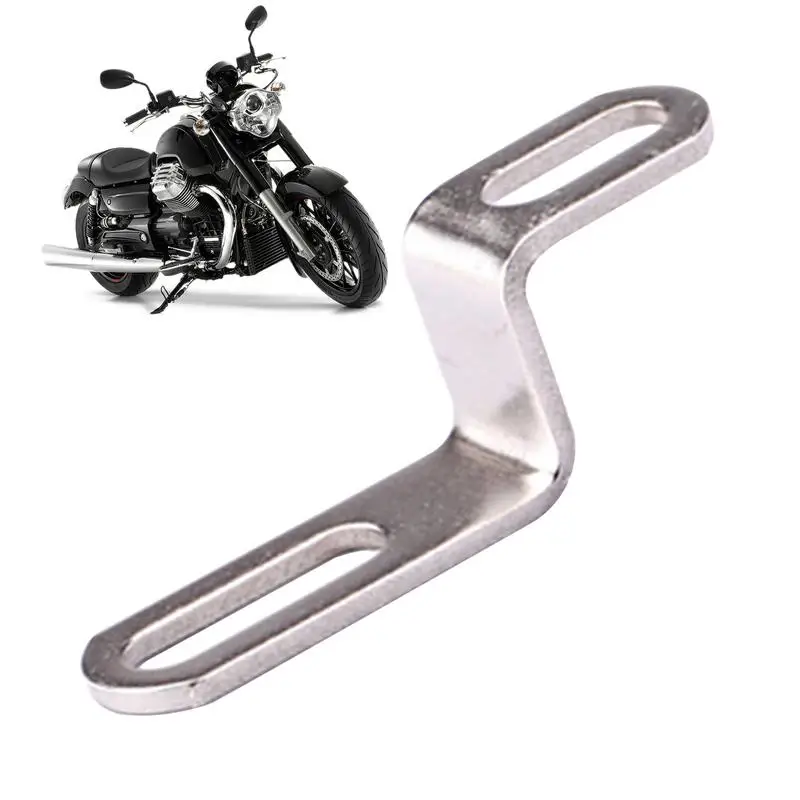 Exhaust Bracket Motorcycle Motorbike Rear Header Pipe Silencer Exhaust Pipes Stainless Steel Silver Tone Muffler Mounting Clip