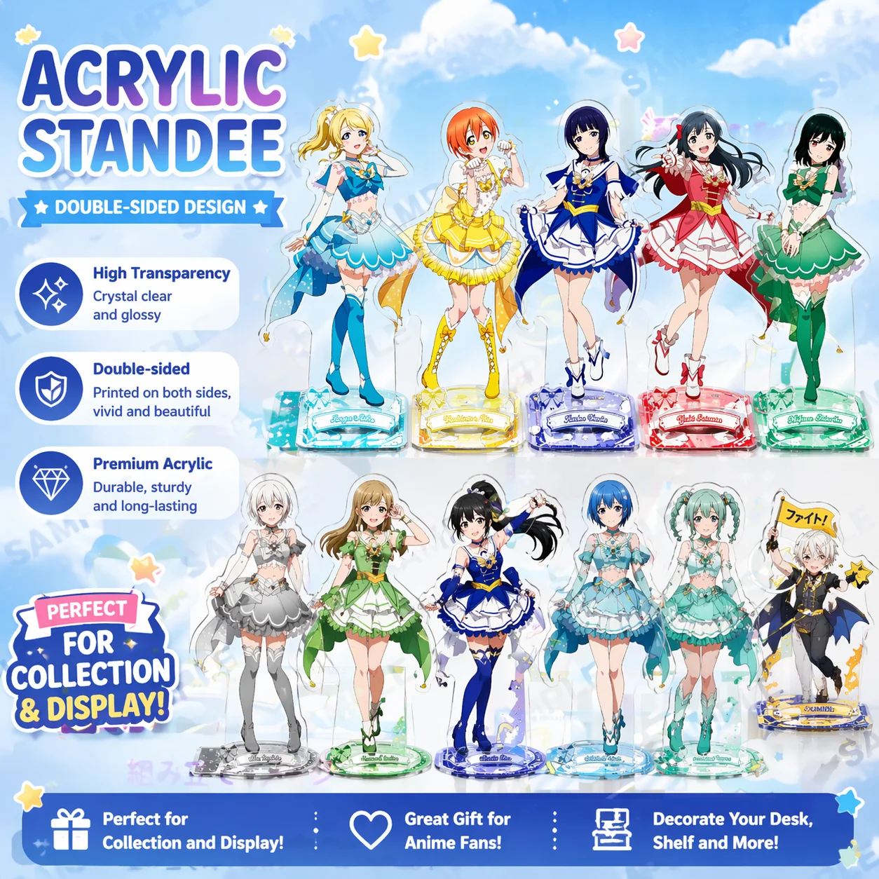 Anime Love Live! Nijigasaki 15cm New Acrylic Stand, Mia Taylor, Easter Present for Friends,  Peripheral Collectibles keychain