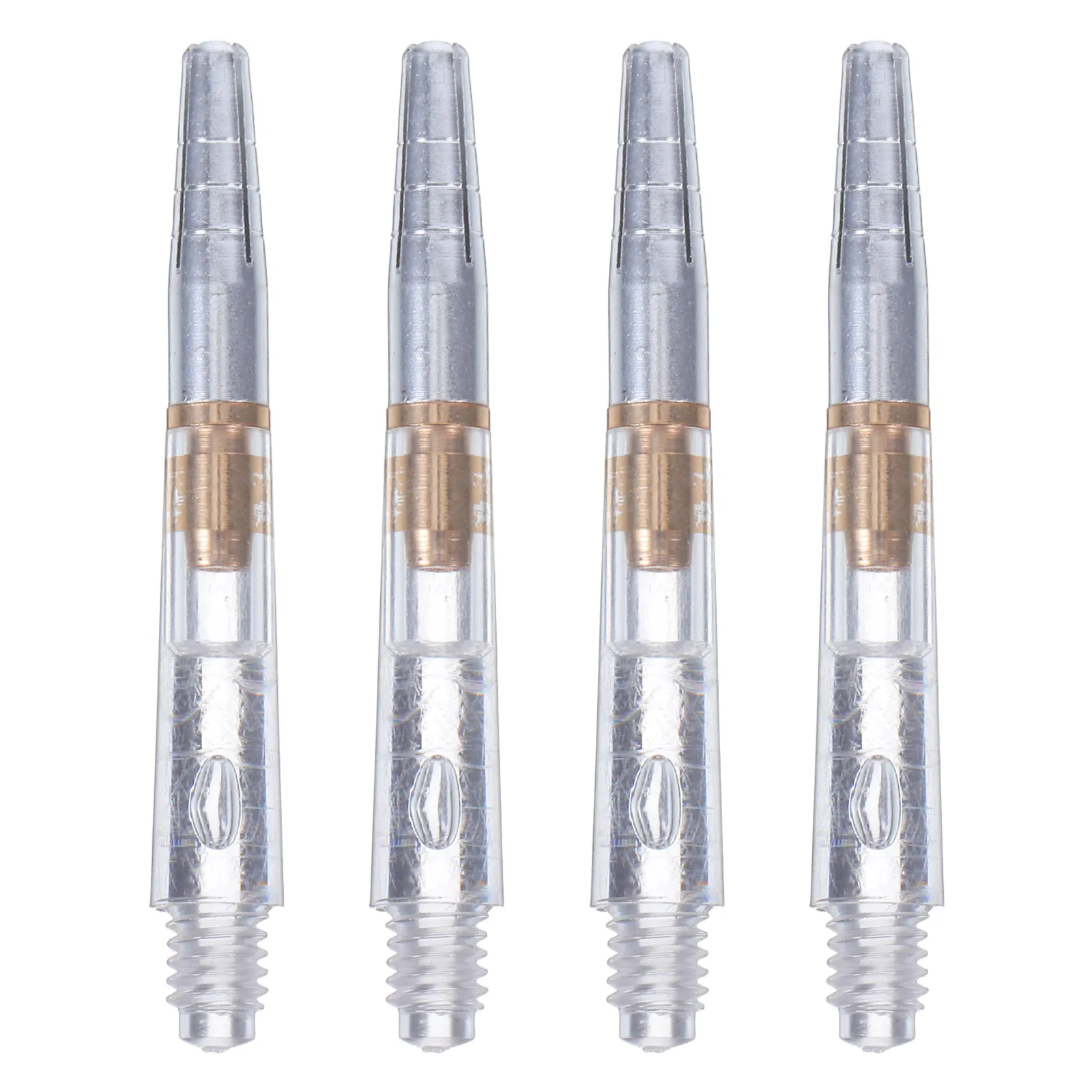 

4pcs Crystal Clear Plastic Dart Shafts Transparent Replacement For Soft Tip Stable Flight Durable Lightweight Professional
