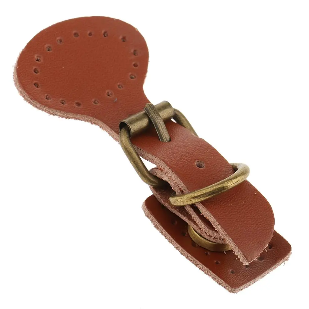 2xSew on Leather Snap Buckles DIY Bag Handbag Replacement Khaki