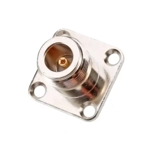 Imagen 2 del producto 10 Uds. Conector de montaje Jack hembra tipo N L16, conector de brida de 4 orificios, soldadura hembra tipo N para montaje de enchufe de chasis de Panel, latón coaxial