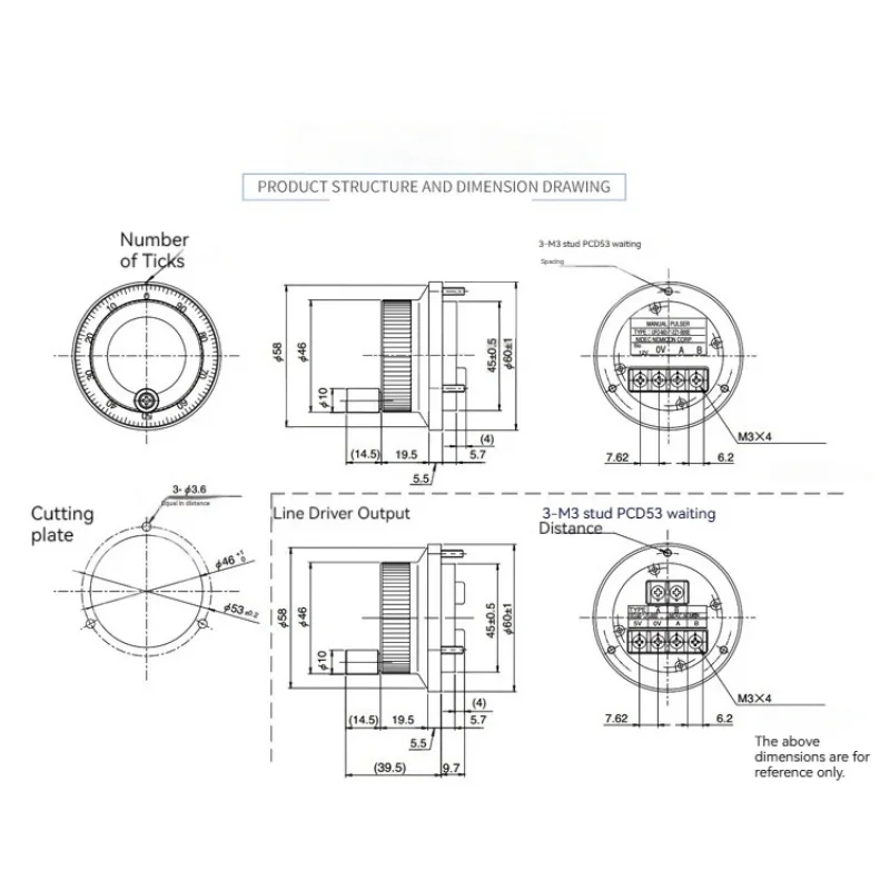RE4T MPG Hand Wheel Rotary Encoder Manual Pulse Generator Engraving Origin Setting & Manual Trimming