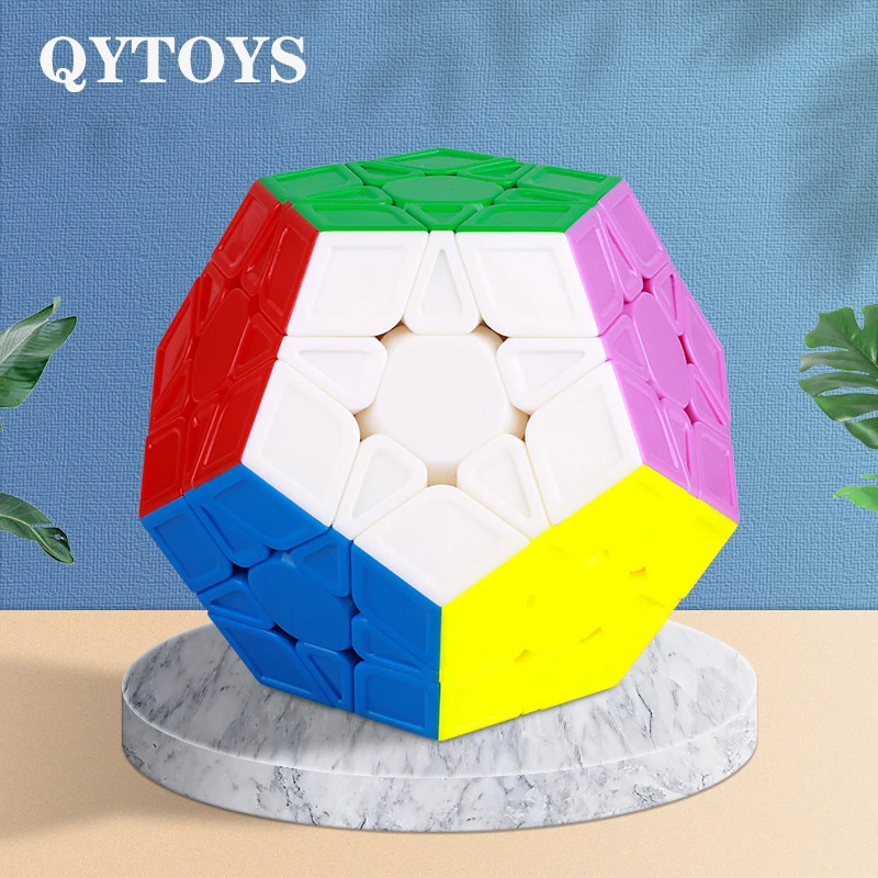 

QYTOYS Megaminxeds Cube Professional Speed Magic Cubes Stickerless Puzzle 12-Sides Magico Educational Toys For Children cubo