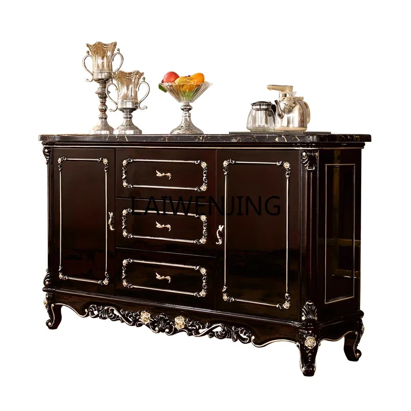 

MJY tea marble dining side cabinet black sandalwood living room automatic boiling water solid wood locker