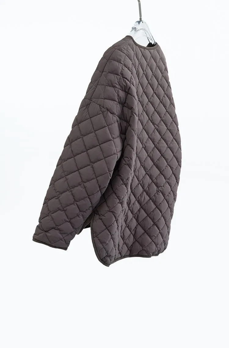 Large-Scale Turtle Back Style 90% White Duck down Lightweight Classic Quilted Pattern down Jacket 2025 Autumn Winter New Top