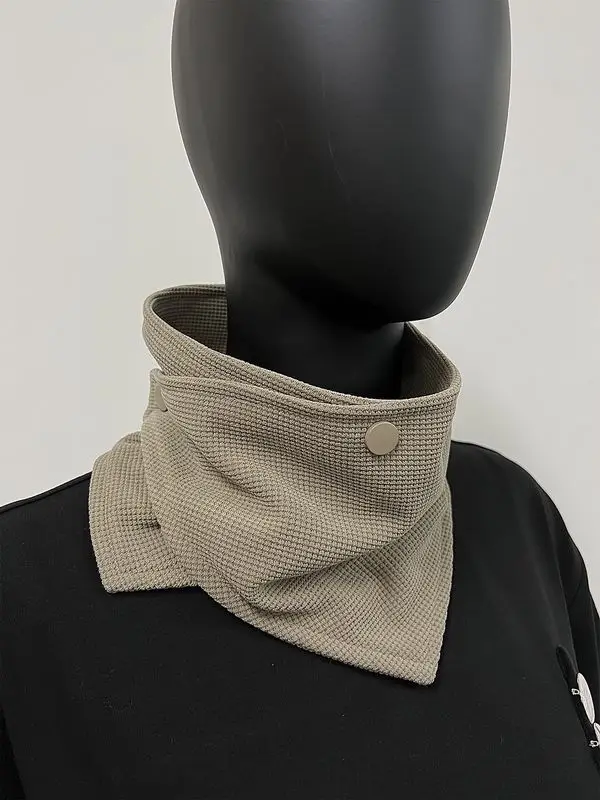 Multi-shape Four-button Bib Waffle Shawl Fall and Winter Fold Wear Windproof Six Colors Fashion Шарф Женский Tube Scarf