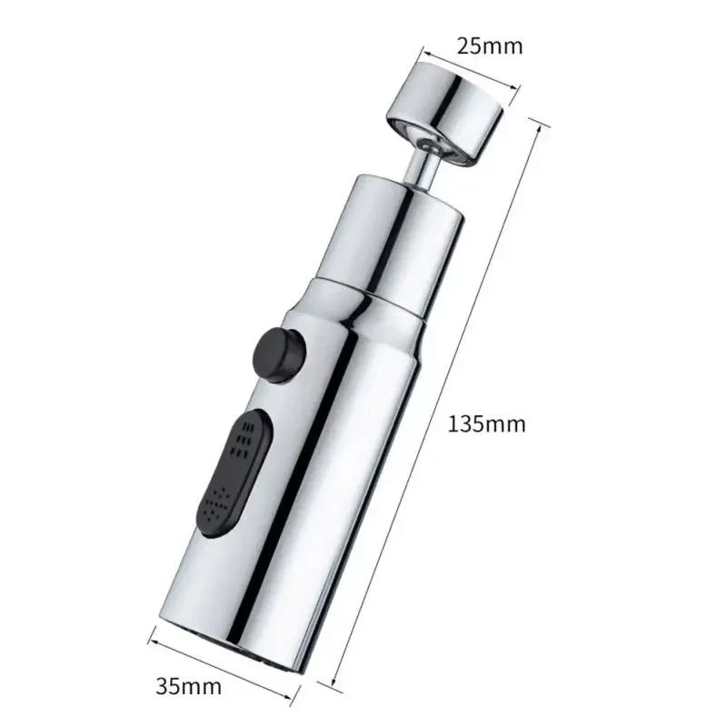 Kitchen Faucet Extender 3 Modes Bathroom Anti-splash Tap Extender Adapter 360 Rotation Shower Saving Water Tap Filter Nozzle