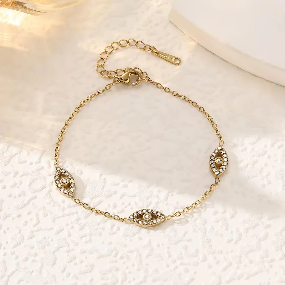 

Light luxury high-end feeling full diamond demon eye series bracelet for women