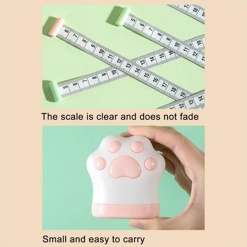 Sewing Tape Measure Scales Rulers For Body With Cat\'s Paw Pattern Design Wide Application For Sewing And Measuring Arm Bust Hip