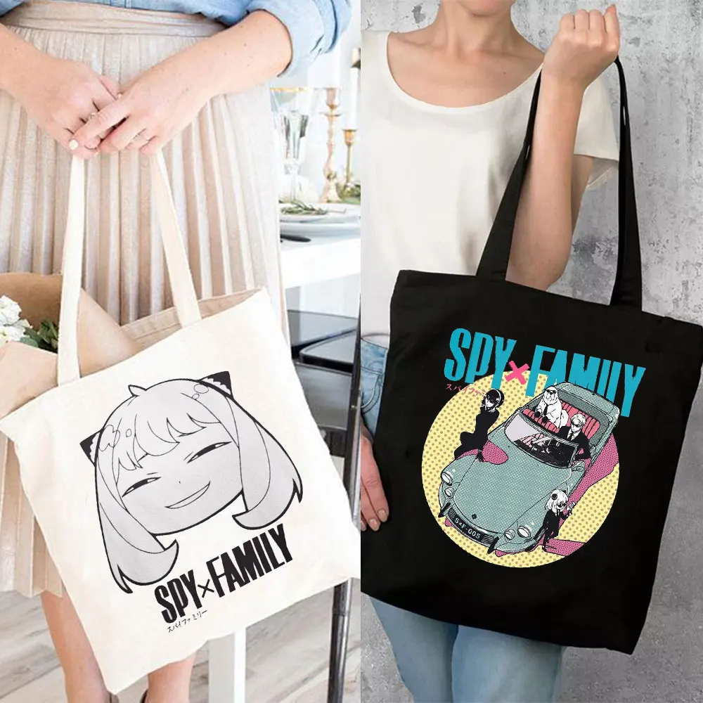 Spy x Family Canvas Anya Smug SpyFamily Shoulder Bag SPYFAMILY Japanese Anime Shopping Bag Graphic Tote Harajuku Female Ulzzang