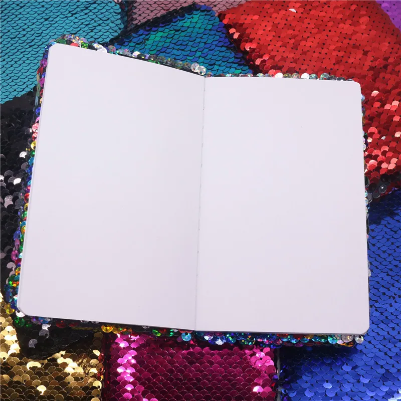 1 Pcs Sequin Flip This A6 Notebook Creative Stationery Gift Diary Note Notepad Portable Dhiny Hand Ledger Double-Sided Flip