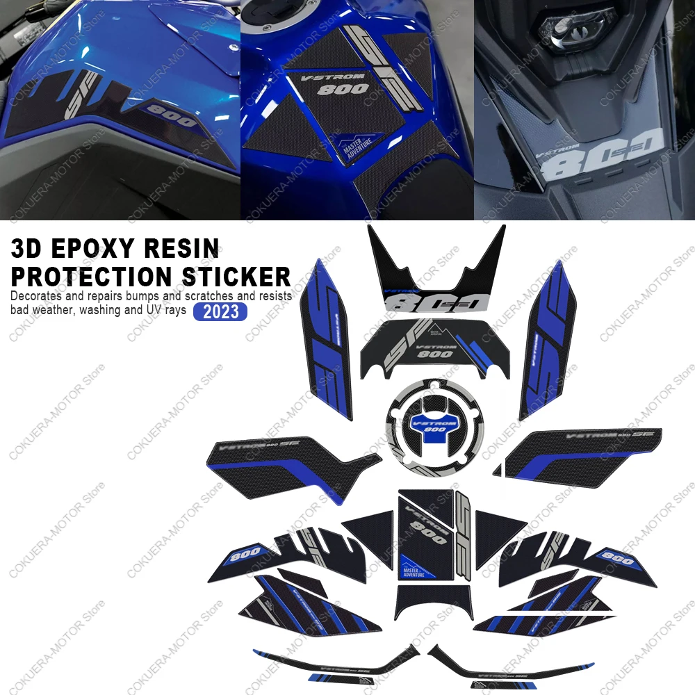 V-Strom 800 SE Motorcycle Sticker 3D Epoxy Resin Protection Sticker For V-Strom 800 SE 2023 2024 Sticker Kit