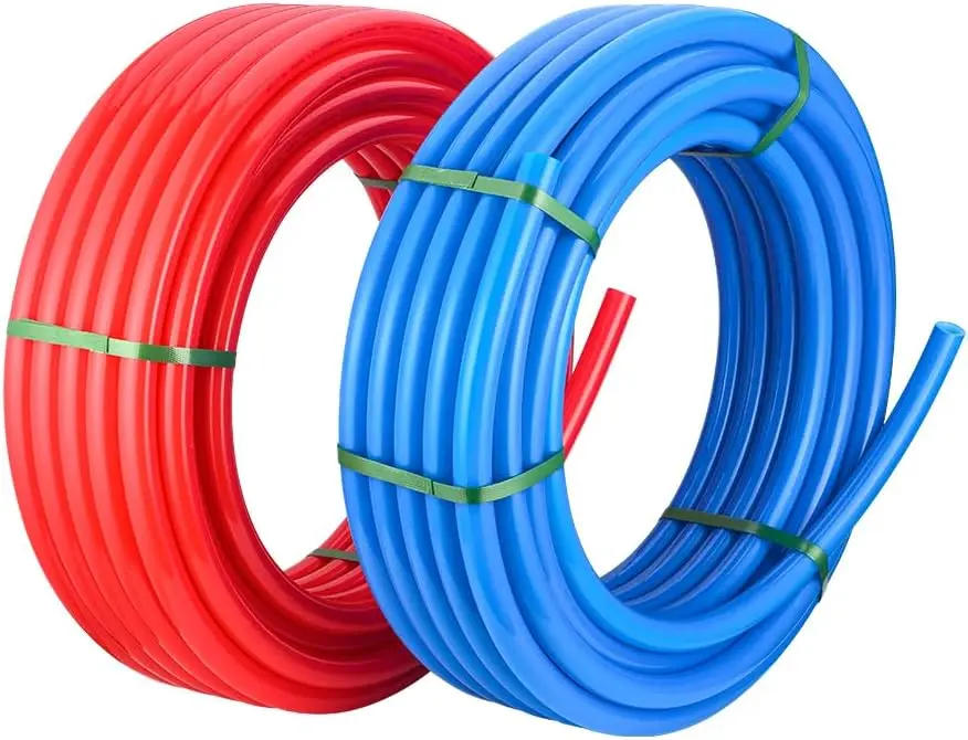 1/2-inch PEX-A Pipe, Blue & Red 100 ft for Hot/Cold Water Plumbing with Cutter