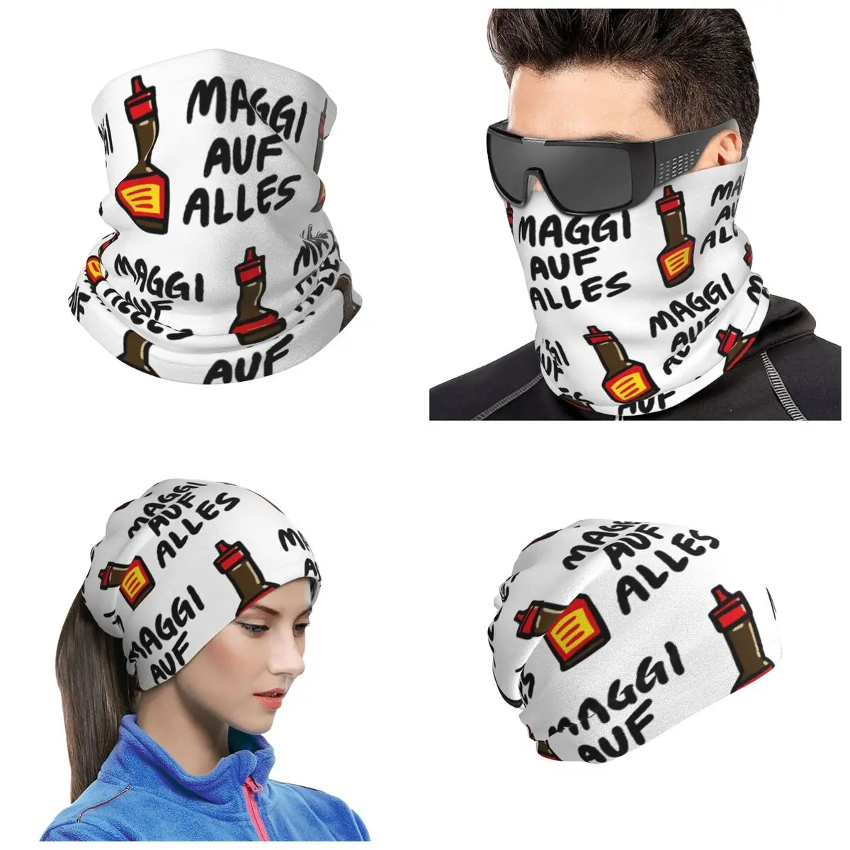 Maggi Auf Alles (Deutsch) Bandana Neck Cover Printed Face Scarf Multi-use Headband Unisex Adult All Season