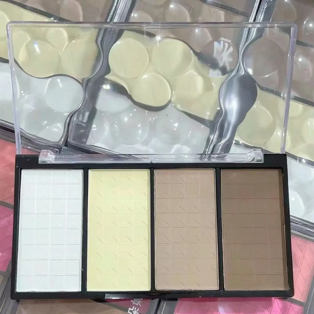 Professional 4 Shade Contour Palette Highlighter Bronzer Face Sculpting Powder Matte Finish Natural Look Daily Beauty Makeup