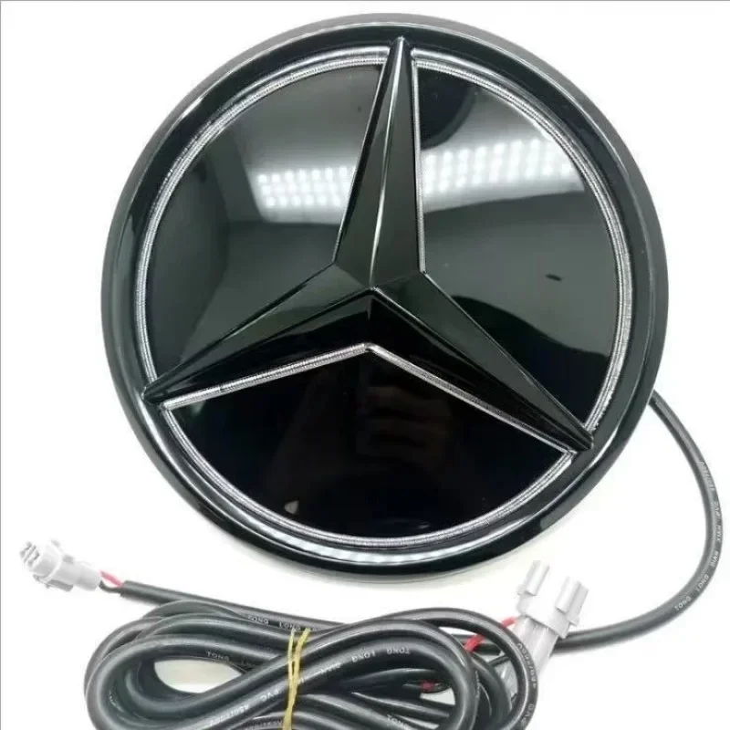 

For Mercedes Benz W205 W218 W207 W176 W212 Car Front Grill Logo Light mirror face LED Badge Emblem Luminous Decorative Light