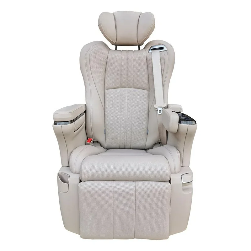 Auto Parts Factory Price Luxury Leather Car Seat 4-Way Electric Leg Rest Manual Headrest Adjustable