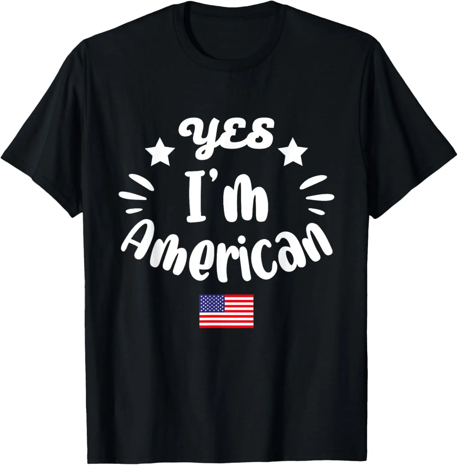 

Футболка с рисунком Yes I'm American & Proud to Be American Illustration