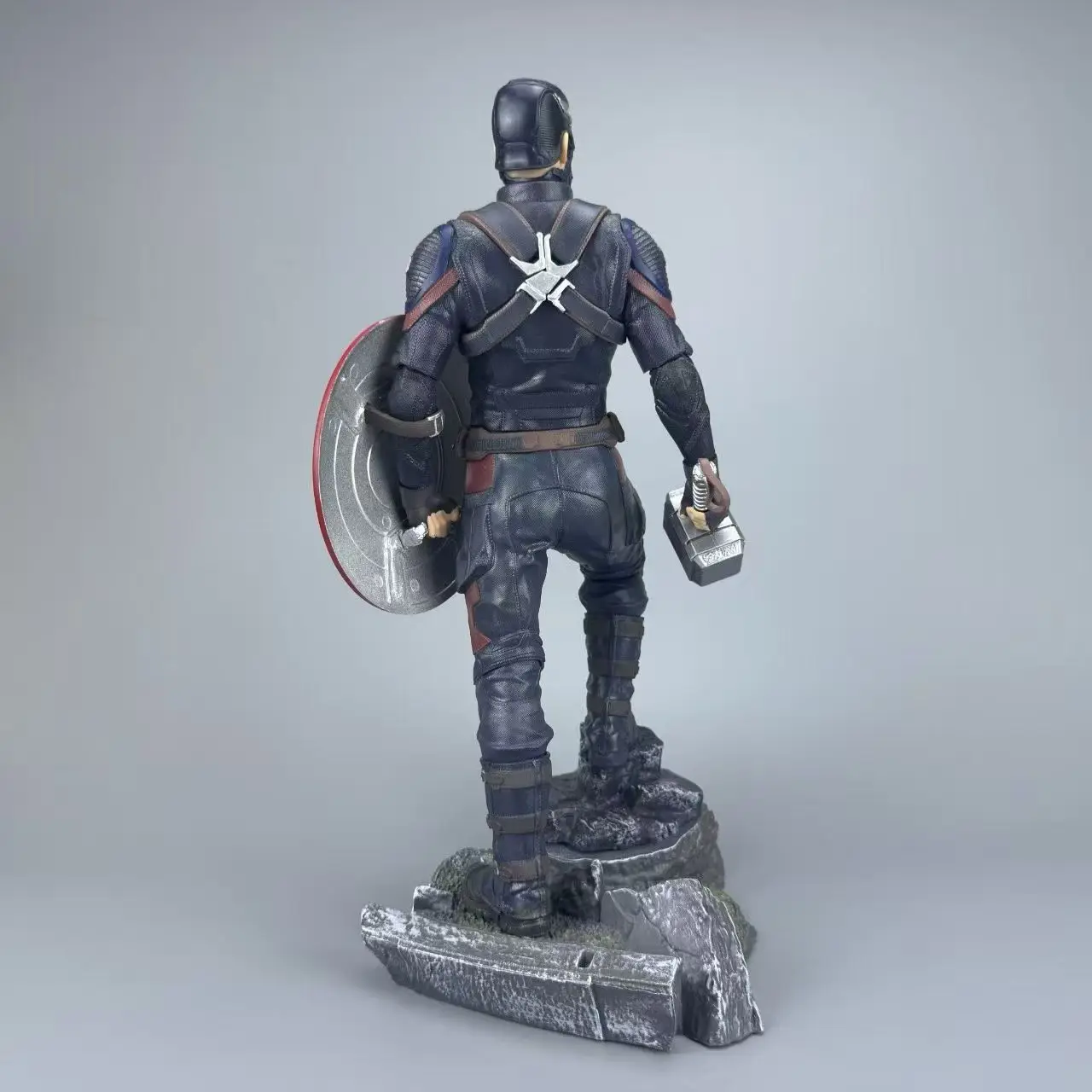 Marvel Captain America Action Figure 42cm Oversized Avengers Double Headed Statue Collectible Decoration Gift For Adult Fans - view 5