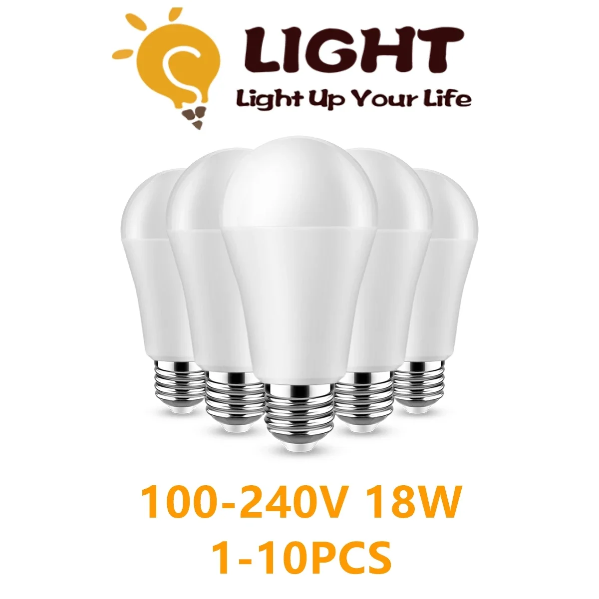 

LED wide pressure bulb A60 100V-240V E27 B22 18W 100LM/W 3000K/4000K/6000K super bright warm white light for mall home lighting