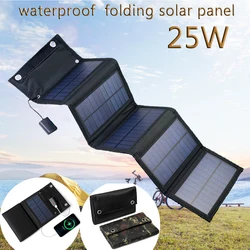 Solar Panel Foldable USB 5V Monocrystal Solar Cell Waterproof Charger Outdoor solar panel phone charge camping