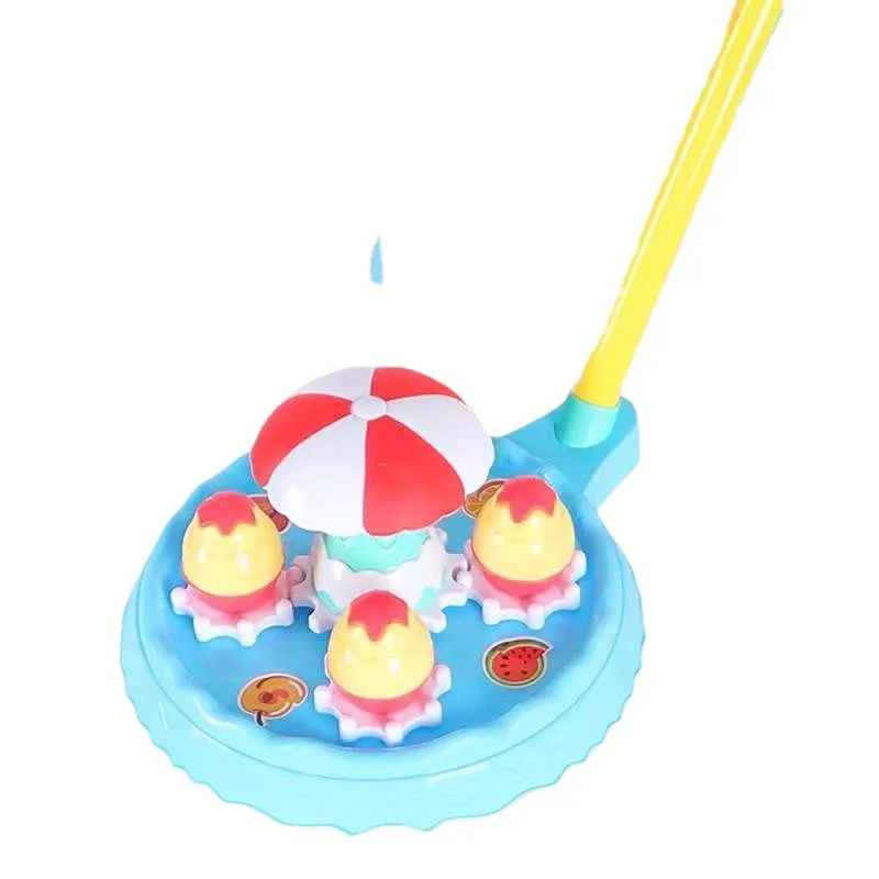 Jouets de poussette de dessin animé pour bébé, gâteau d'anniversaire mignon, hochet de barre unique, pousser une main, jouets de chariot pour enfants de 1 à 3 ans, créatif et amusant