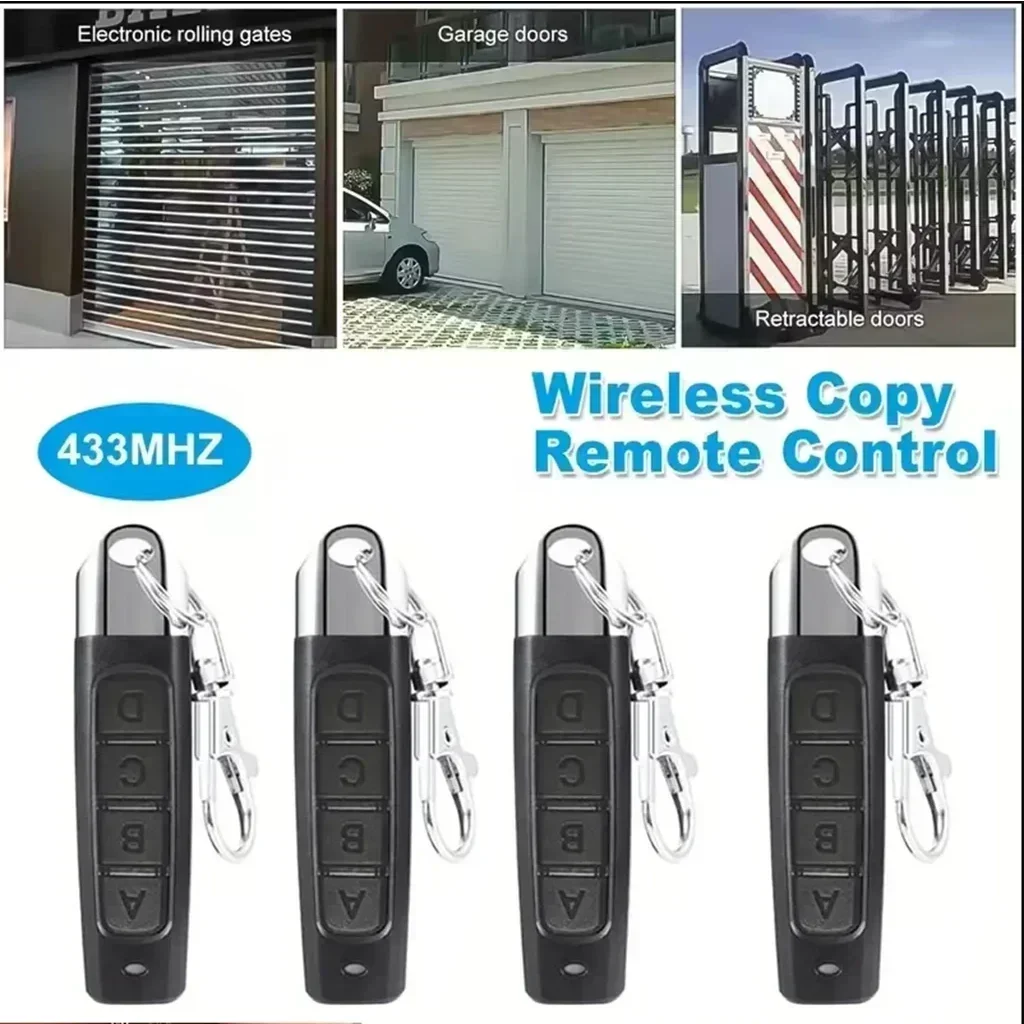 Duplicateur de télécommande universelle 433mhz, 1/50 pièces, copie Clone de remplacement, porte-clés de porte de Garage, transmetteur 433.92Mhz