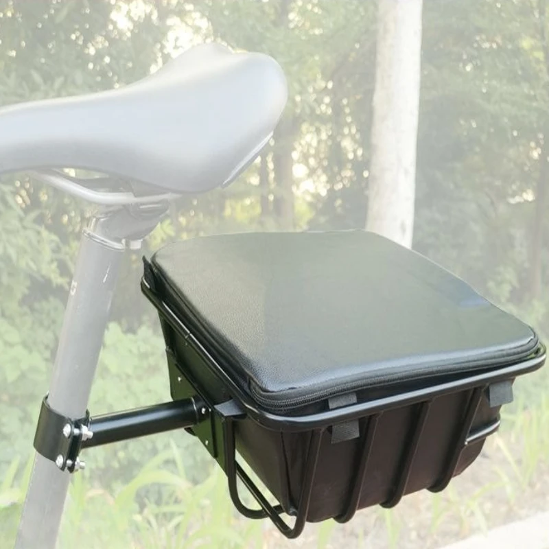

Foldable Electric Bike Rear Basket Waterproof Stable Durable Load-bearing Lightweight Bike Basket Insulation Bicycle Accessories