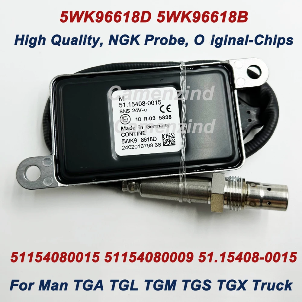 

51154080015 5WK96618D 5WK96618B High Quality Chip For N-GK Probe 51154080009 24V NOX Oxygen Sensor For Man TGM TGS TGX Truck