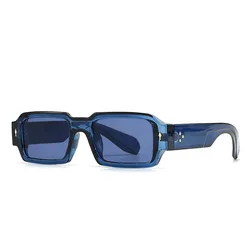 Punk Luxury Brand Designer Square Classic Rivet Sunglasses Women For Men 2024 Trendy Sun Glasses Vintage Popular Shades UV400
