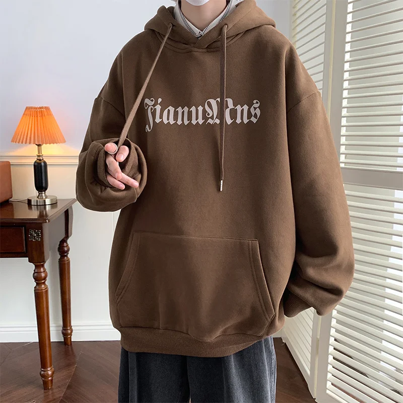 West Coast Men's Hooded High Street Spring and Autumn Fashion Loose Hoodie Oversize Couple Coat sweatshirts men hoddies