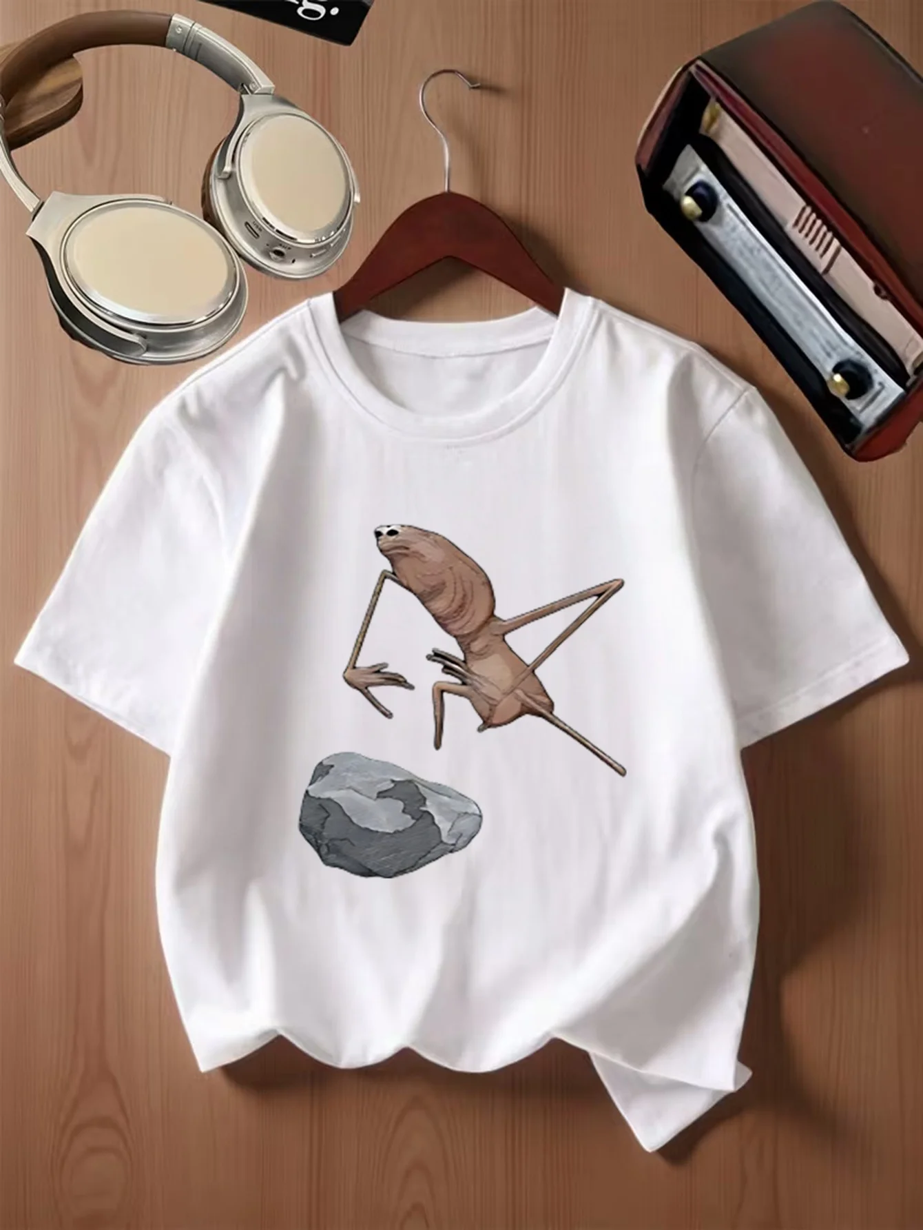 Funny Long Limbs Creature And Rock Viral Meme Graphic Kids T Shirt Boys Girls Family Matching Summer Crew Neck Casual Tee