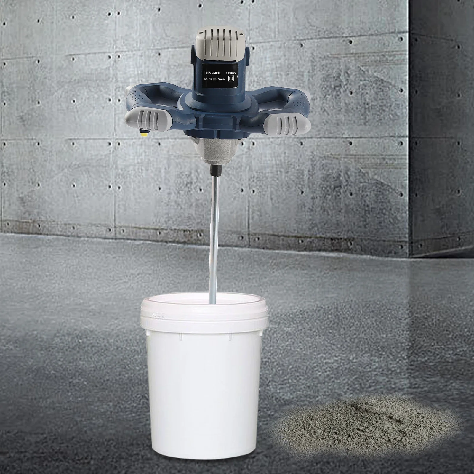 Handheld Cement Mixer Portable Electric Concrete Plaster Grout Paint Mortar Mixer Machine Adjustable 6 Speed