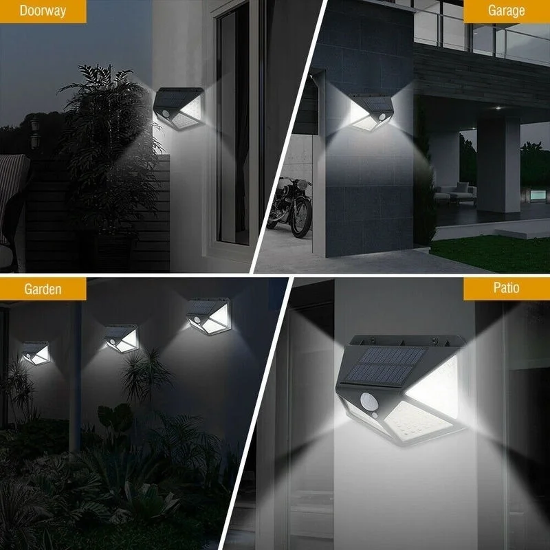 Waterproof 128 LED Solar Wall Lights Outdoor Solar Motion Sensor 5V Lamp Solar Powered Sunlight for Garden Street Lighting Decor