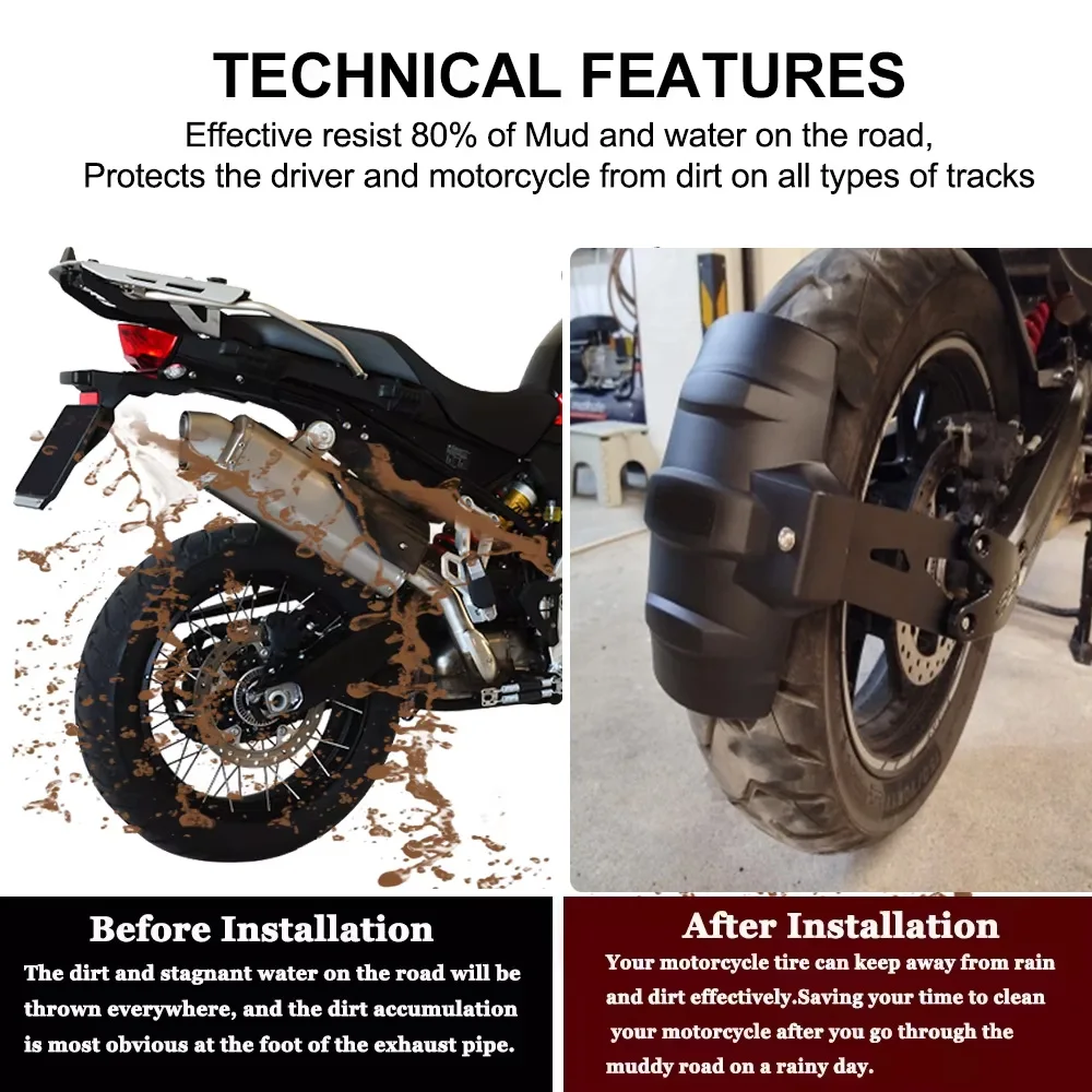 For BMW F900GS GS900 F 900 GS 900GS K81 Motorcycle Accessories Rear Fender Mudguard Mudflap Guard Cover For F900GS K82 Adventure