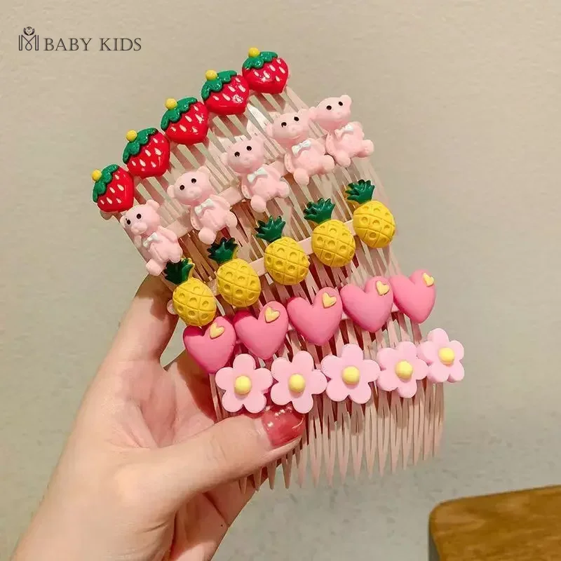 Hair CombsCute Cartoon Children Side Comb Broken Hair Organizer Bangs Insert Comb Hairpin Non-slip Hair Braiding Clip Kids Girls