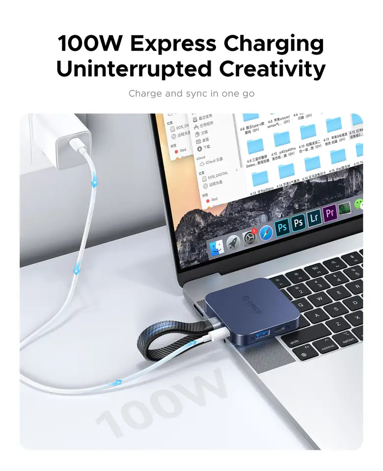 حاوية ORICO مغناطيسية لـ M.2 2230 NVMe SSD بسرعة 10 جيجابت/ثانية مع محطة إرساء USB C ودعم 4K60HZ HDMI-COM وشحن SD/TF PD 100 واط لهاتف iPhone 17 - 6