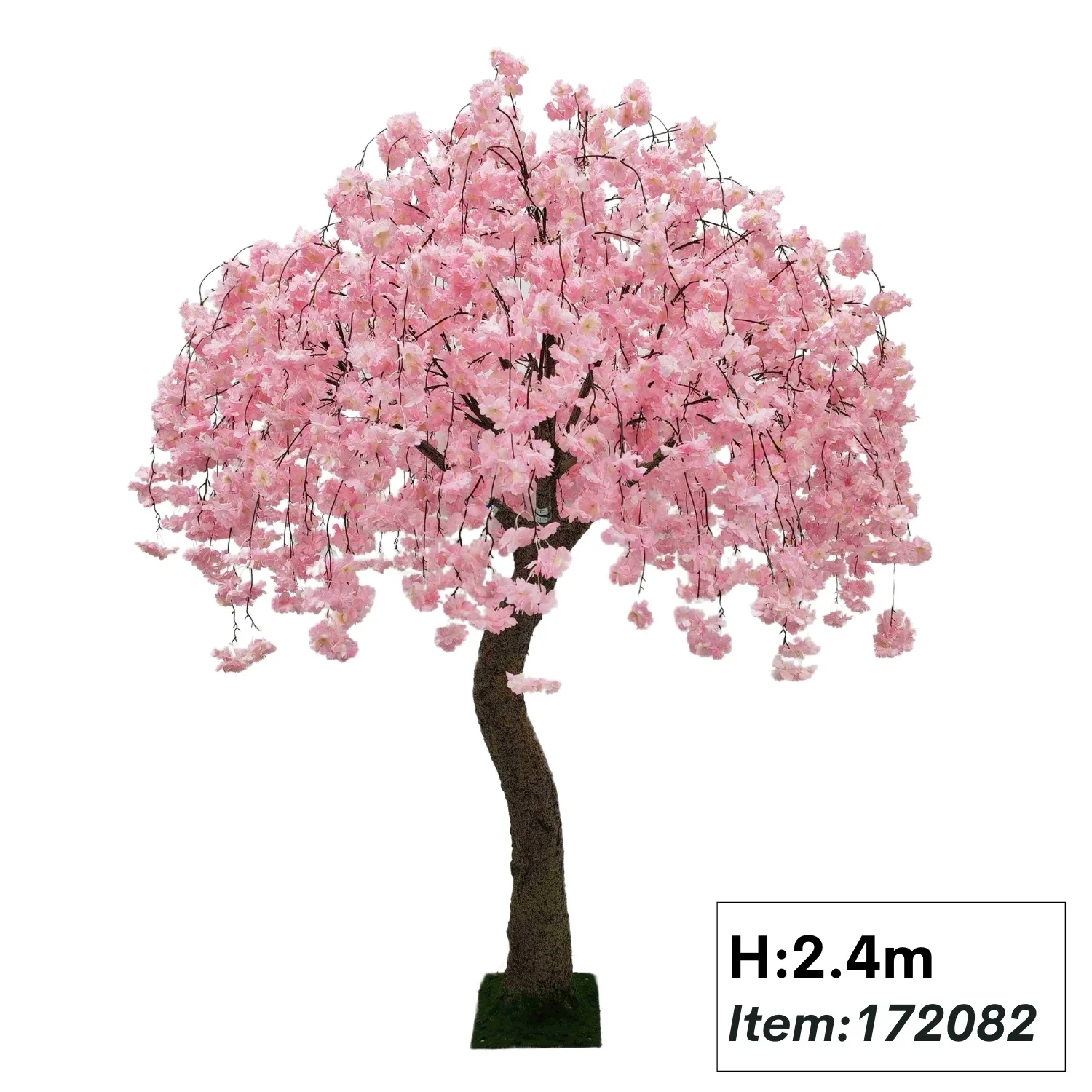 Wedding Table Artificial Pink Tree Artificial Silk Cherry Blossom Tree 8 Feet Glass Fiber Artificial Flower Tree Cherry Blossom