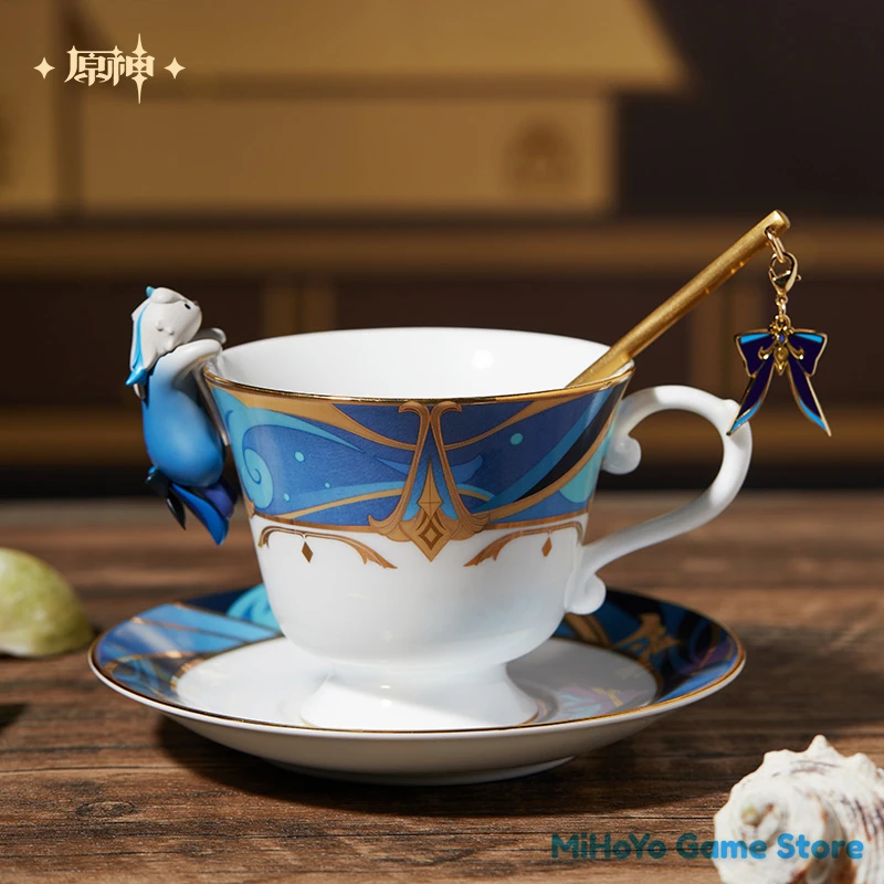 

[Genuine]MiHoYo Neuvillette Tea Cup Official Water Cup Genshin Impact Cosplay Dragon King Accessories DIY Neuvillette Coffee Cup