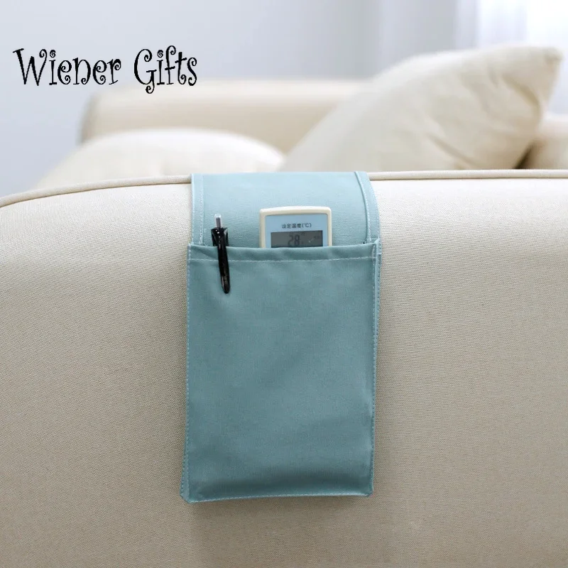 Cotton Linen Bedside Storage Bag Organizer  Desk  Sofa TV Remote Control Hanging     Holder Pockets