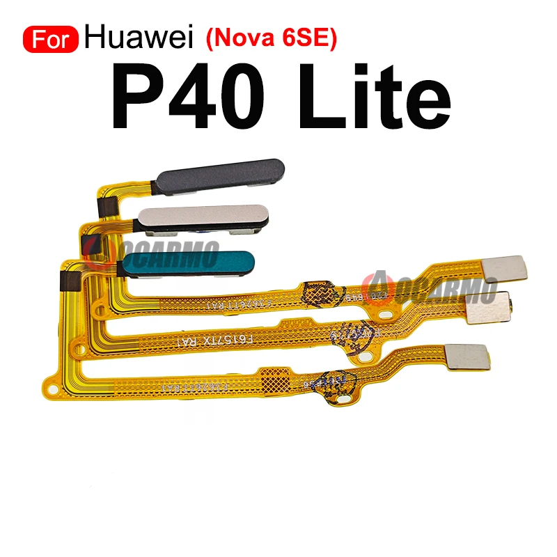 Fingerprint Home Button Touch ID Sensor Flex Cable Replacement Repair Parts For Huawei P40 Lite Nova 6se