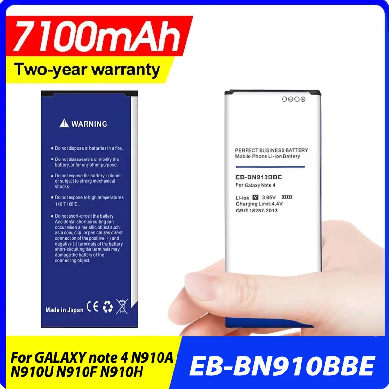 7100mAh EB-BN910BBE battery for Samsung GALAXY note 4 N910A N910U N910F N910H 3220mAh batterie with NFC EB-BN910BBU