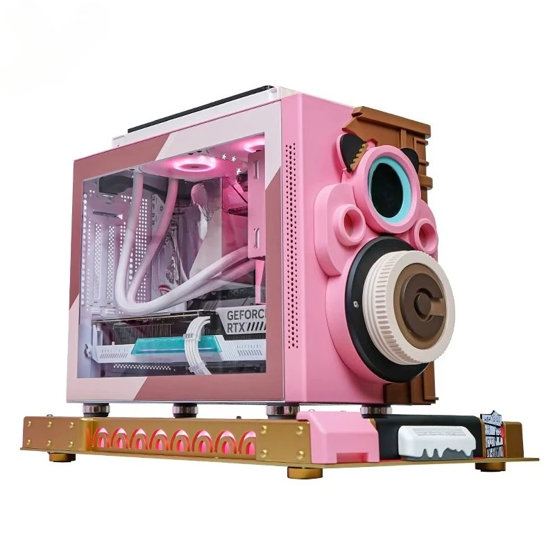 MOD Pink ITX Figure Mini Chassis ACG Animation Game and MOD Console Fantasy Makeover
