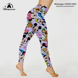 Disney-pantalones de Yoga sin costuras para mujer, mallas deportivas elásticas de cintura alta para entrenamiento, novedad