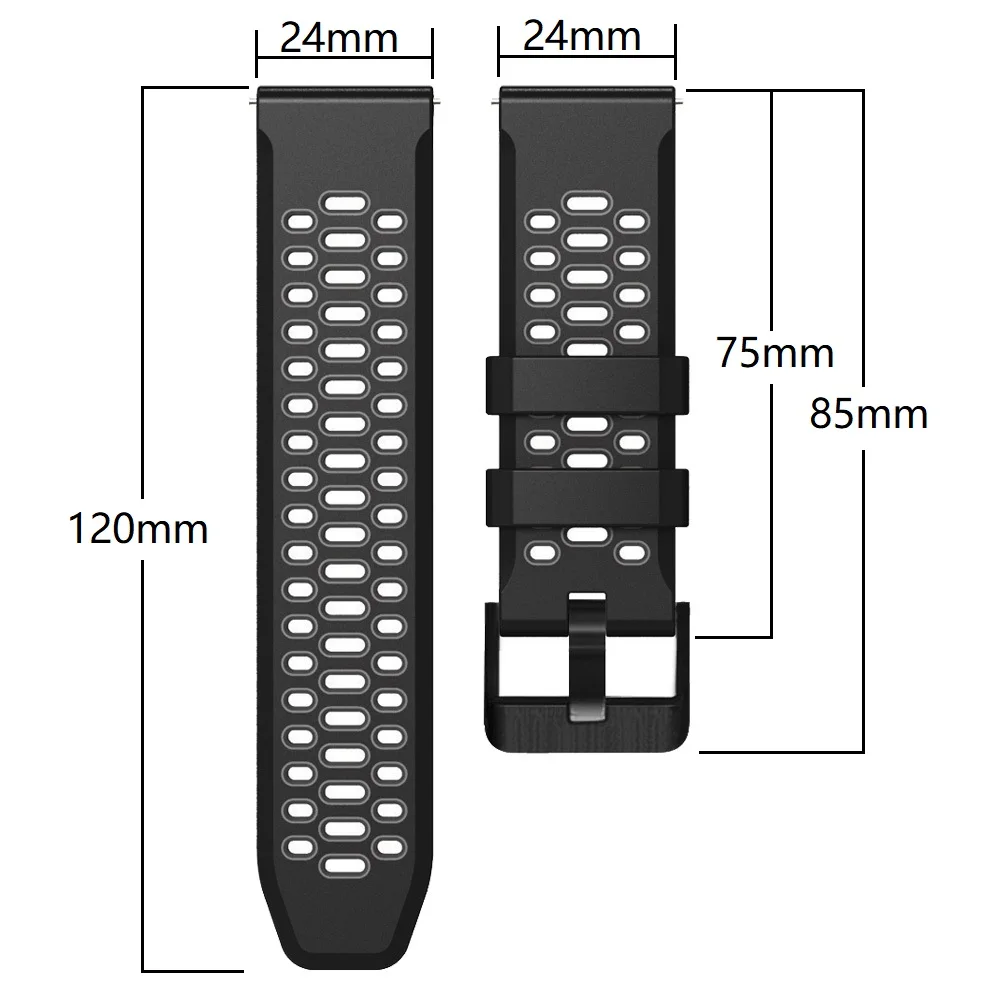 24mm Silicone Smart Watch Strap For Suunto 9Baro 9 7 D5 Wristband Replacement Suunto Sport Baro Bracelet Accessories Watchband