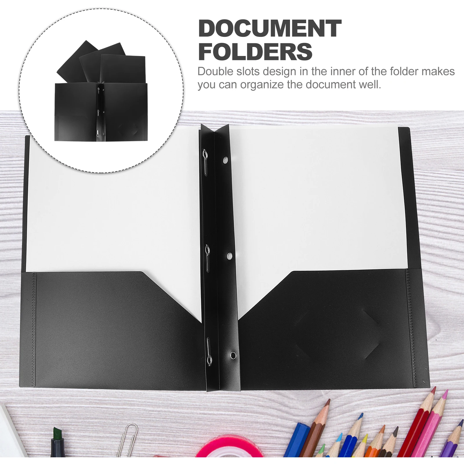 4 Pcs Folder File Folders Plastic for Documents Clear Office Transparent Manila