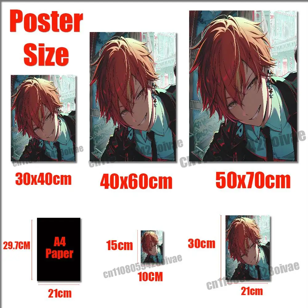 A-Akito Shinonome P-Project S-Sekai Poster Wall Murals For Home 21x30cm Self-adhesive Decoration Sticker Playbill Cover