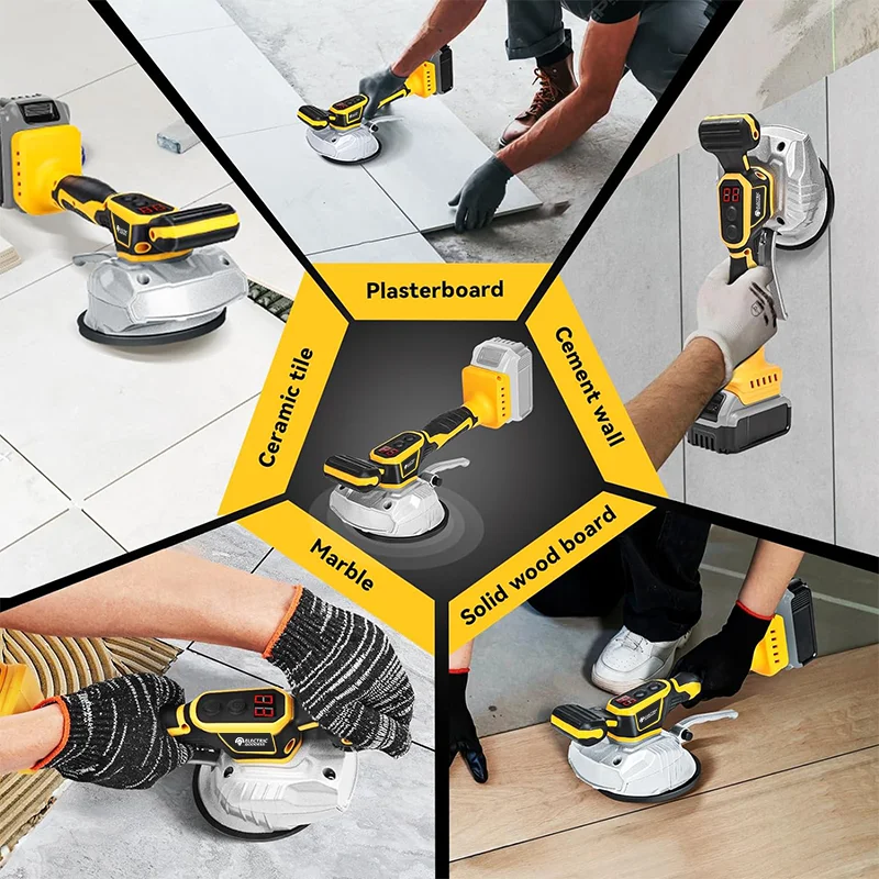 Imagem -06 - Máquina sem Fio Elétrica Goddess Tile Wall Floor Ferramenta de Nivelamento Automático Azulejo Cerâmico Vibração de Sucção para Dewalt Bateria 20v